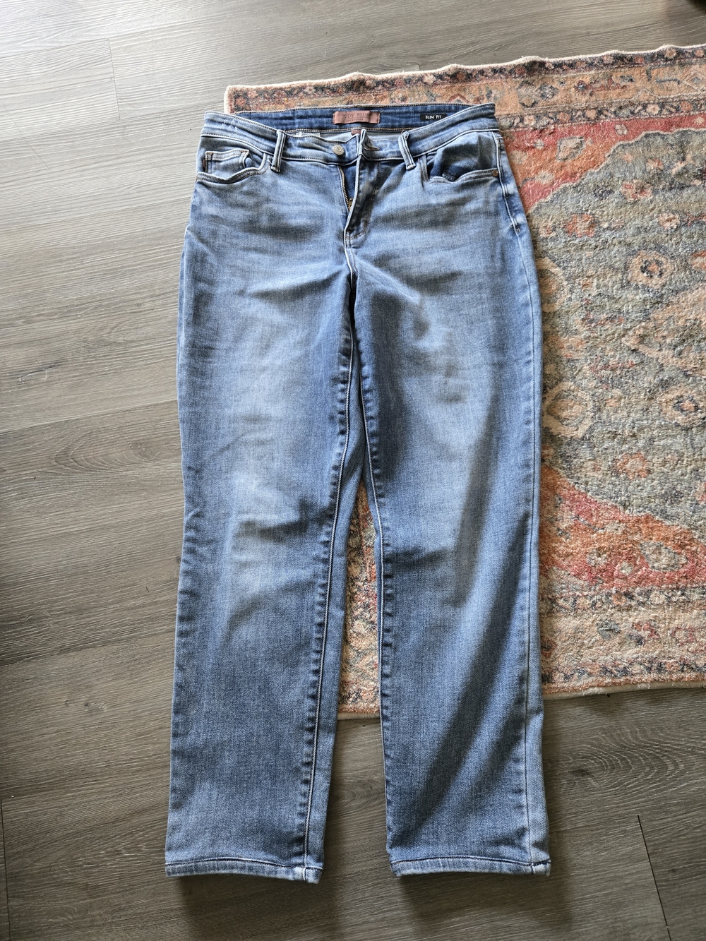 Judy Blue Slim Fit Jeans Women’s Size 9 Stretch Denim Mid Rise Light Wash